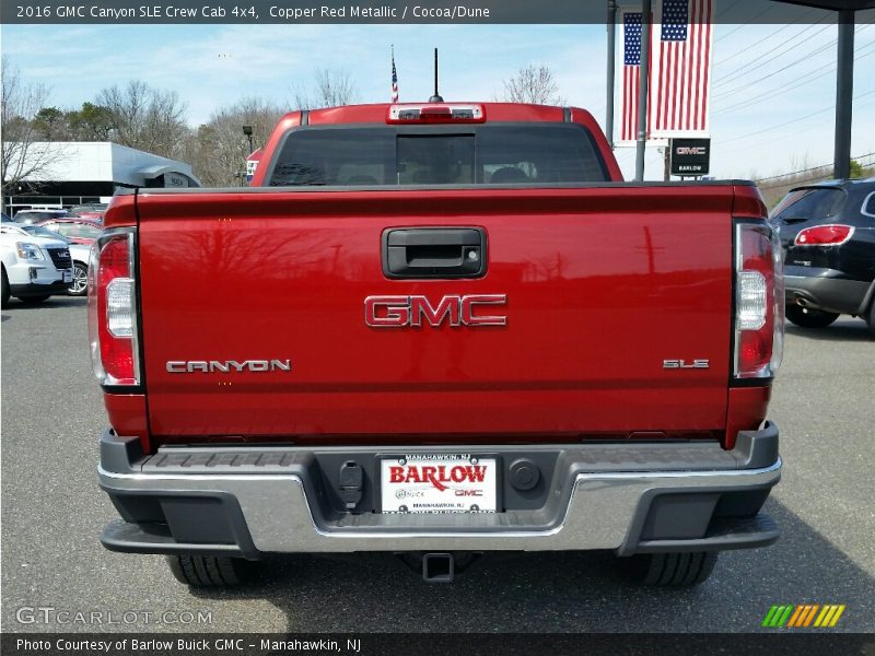 Copper Red Metallic / Cocoa/Dune 2016 GMC Canyon SLE Crew Cab 4x4