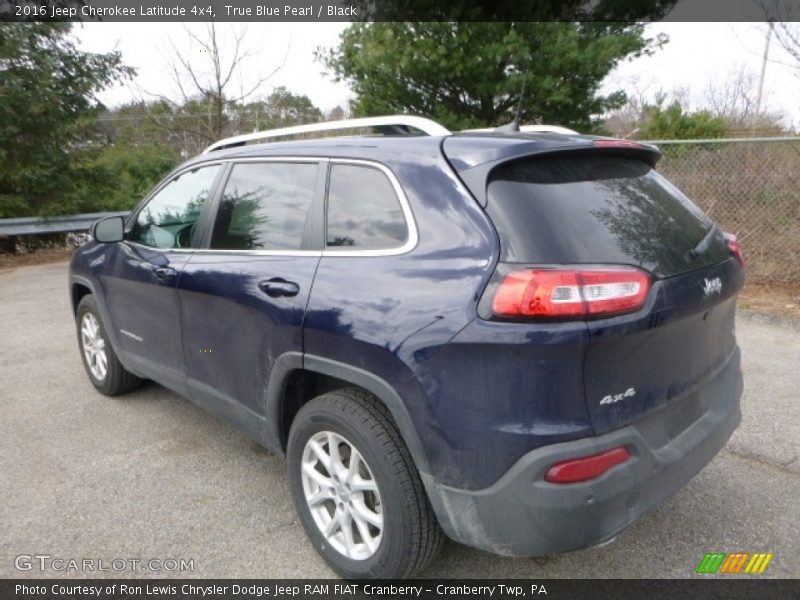 True Blue Pearl / Black 2016 Jeep Cherokee Latitude 4x4