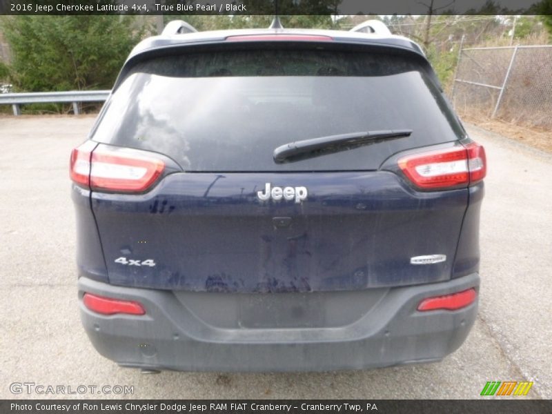 True Blue Pearl / Black 2016 Jeep Cherokee Latitude 4x4