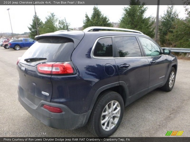 True Blue Pearl / Black 2016 Jeep Cherokee Latitude 4x4