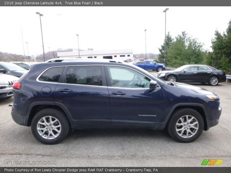 True Blue Pearl / Black 2016 Jeep Cherokee Latitude 4x4