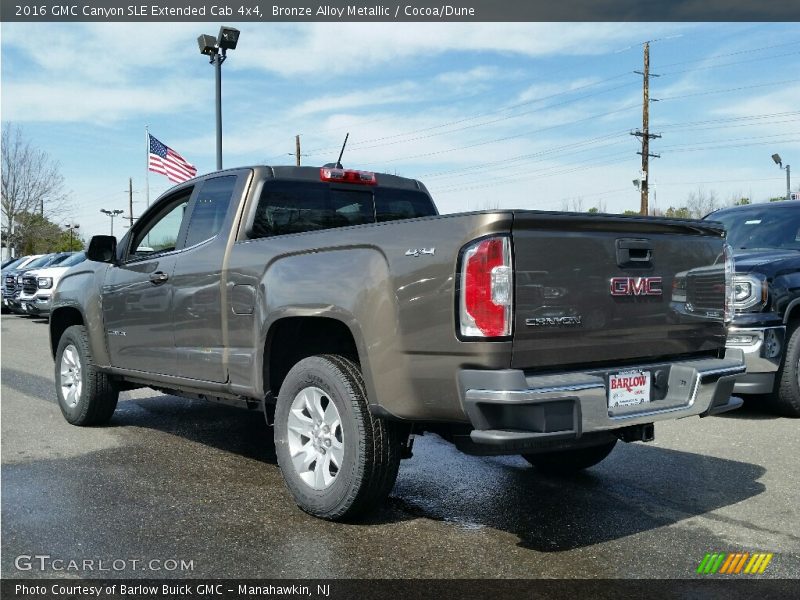 Bronze Alloy Metallic / Cocoa/Dune 2016 GMC Canyon SLE Extended Cab 4x4