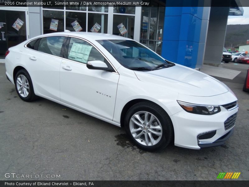 Summit White / Dark Atmosphere/Medium Ash Gray 2016 Chevrolet Malibu LT