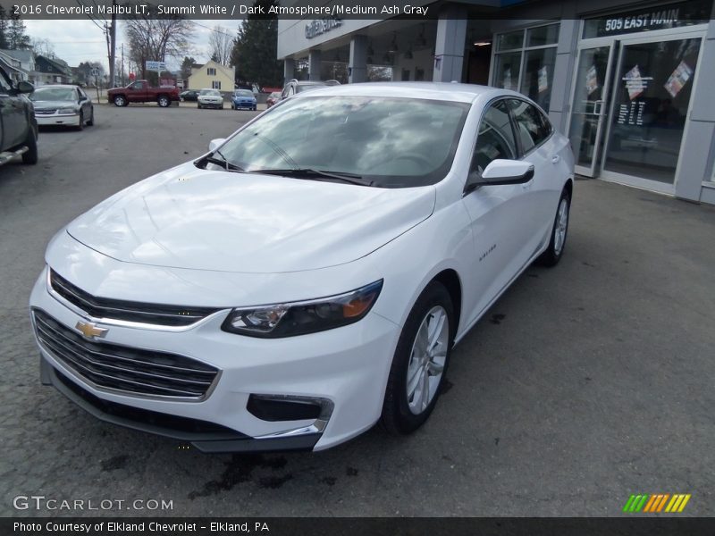 Summit White / Dark Atmosphere/Medium Ash Gray 2016 Chevrolet Malibu LT