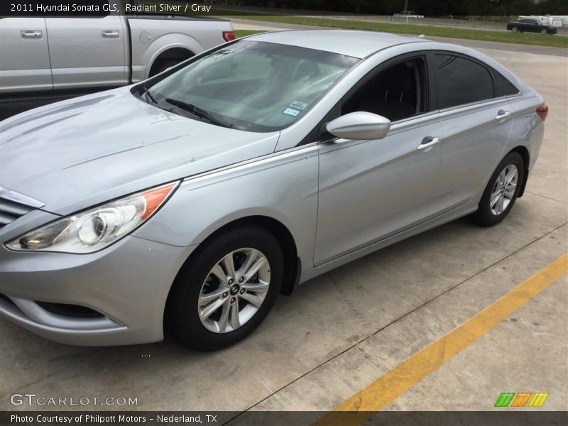 Radiant Silver / Gray 2011 Hyundai Sonata GLS