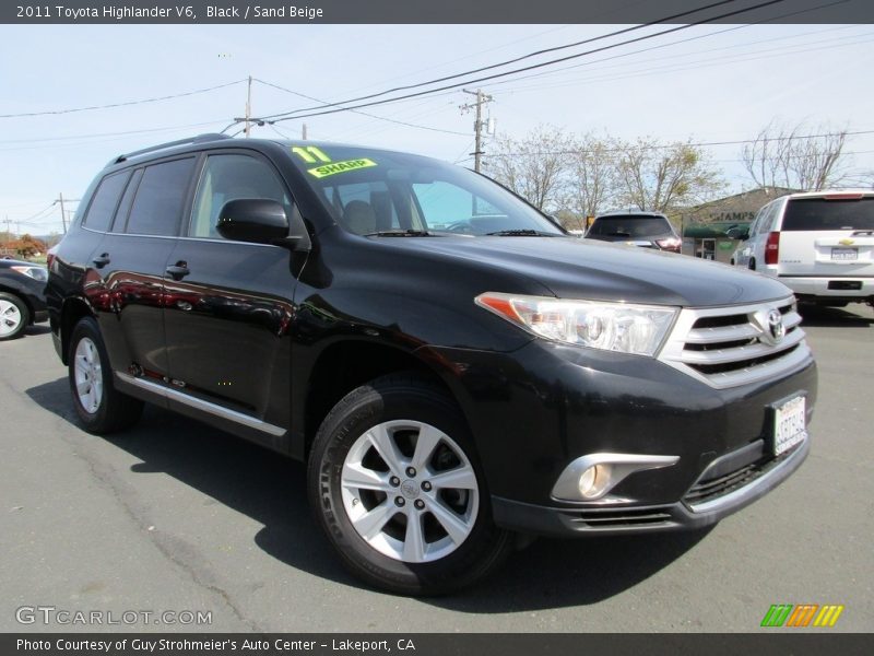 Black / Sand Beige 2011 Toyota Highlander V6