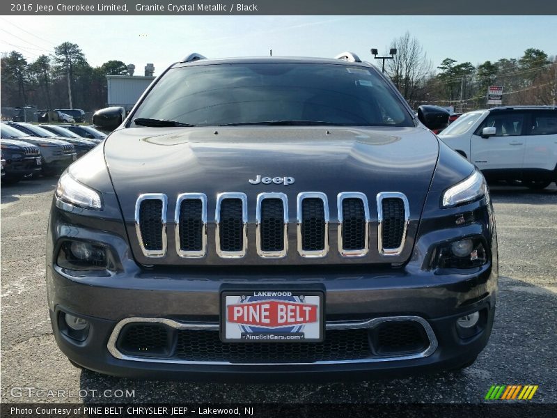 Granite Crystal Metallic / Black 2016 Jeep Cherokee Limited