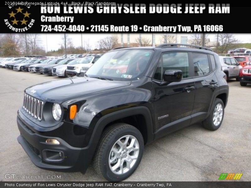 Black / Black/Sandstorm 2016 Jeep Renegade Latitude 4x4