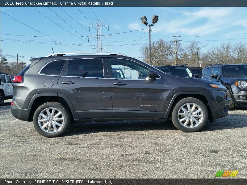 Granite Crystal Metallic / Black 2016 Jeep Cherokee Limited