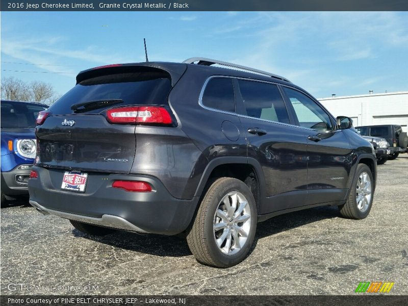 Granite Crystal Metallic / Black 2016 Jeep Cherokee Limited