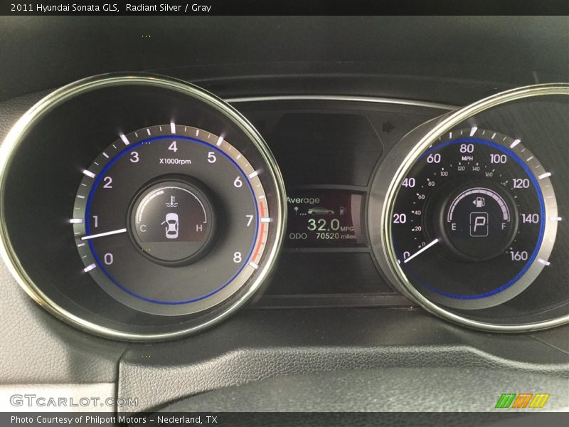 Radiant Silver / Gray 2011 Hyundai Sonata GLS