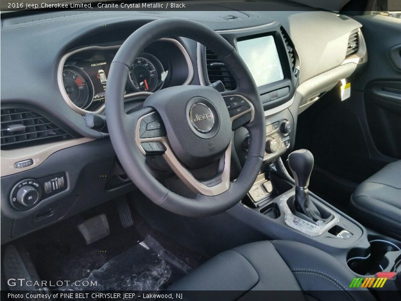 Granite Crystal Metallic / Black 2016 Jeep Cherokee Limited