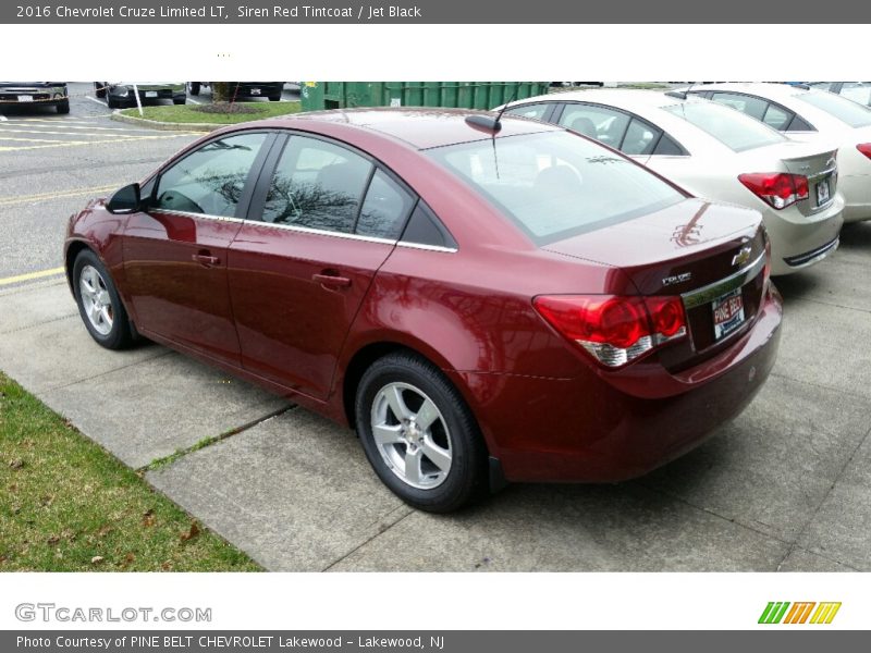 Siren Red Tintcoat / Jet Black 2016 Chevrolet Cruze Limited LT