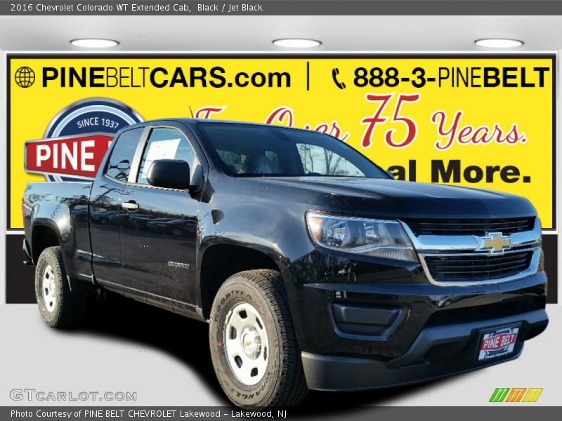 Black / Jet Black 2016 Chevrolet Colorado WT Extended Cab