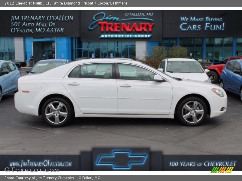 White Diamond Tricoat / Cocoa/Cashmere 2012 Chevrolet Malibu LT