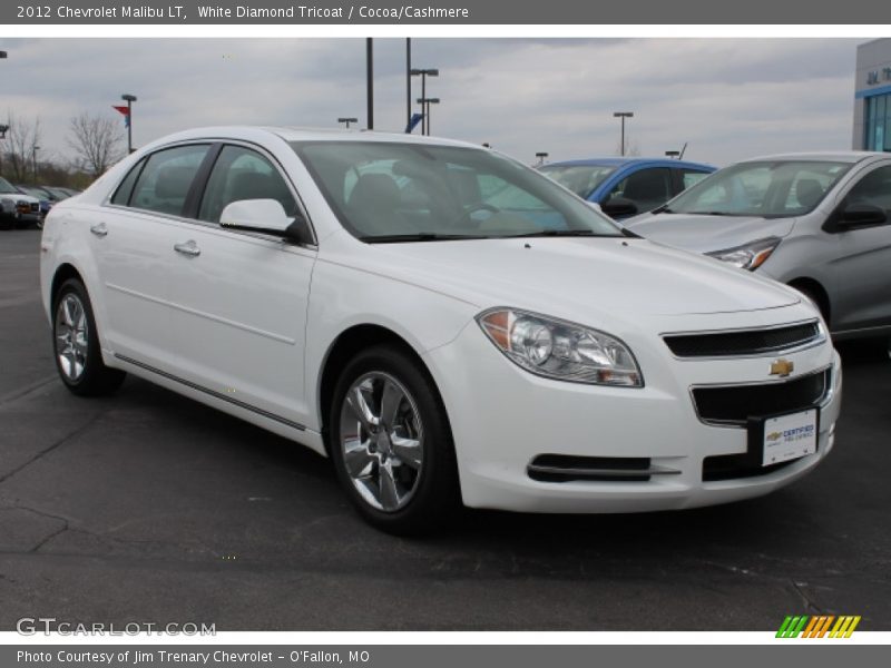 White Diamond Tricoat / Cocoa/Cashmere 2012 Chevrolet Malibu LT