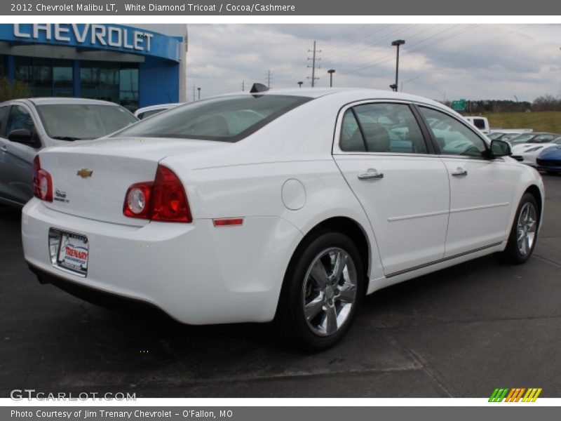 White Diamond Tricoat / Cocoa/Cashmere 2012 Chevrolet Malibu LT