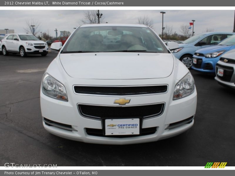 White Diamond Tricoat / Cocoa/Cashmere 2012 Chevrolet Malibu LT