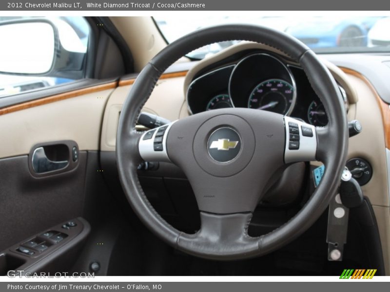 White Diamond Tricoat / Cocoa/Cashmere 2012 Chevrolet Malibu LT