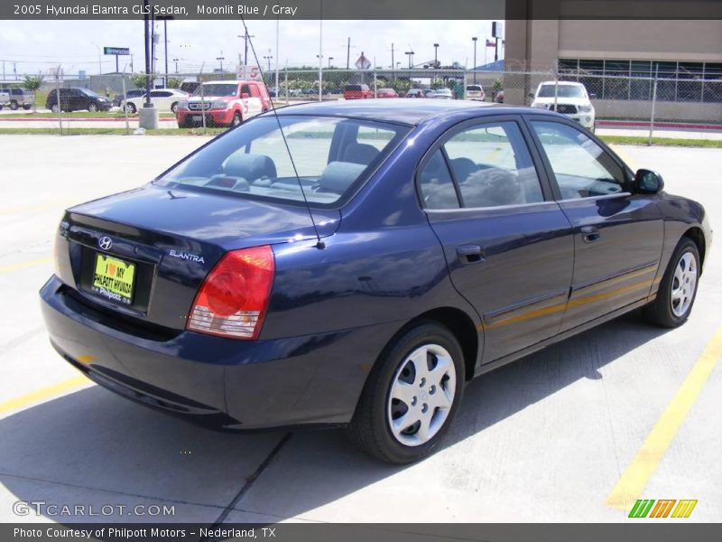 Moonlit Blue / Gray 2005 Hyundai Elantra GLS Sedan