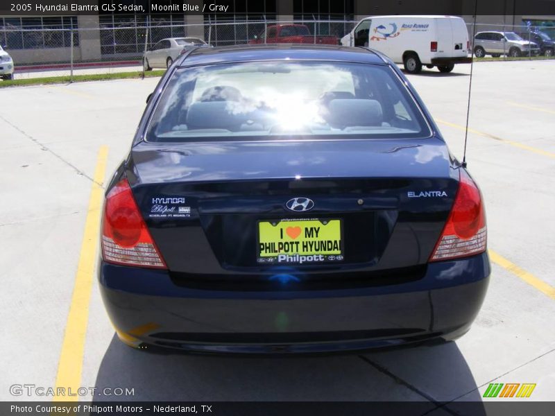 Moonlit Blue / Gray 2005 Hyundai Elantra GLS Sedan