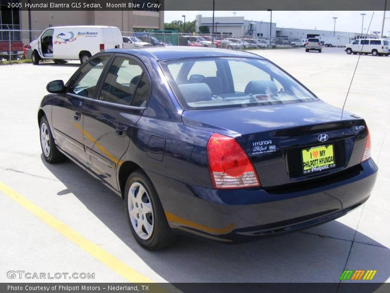 Moonlit Blue / Gray 2005 Hyundai Elantra GLS Sedan