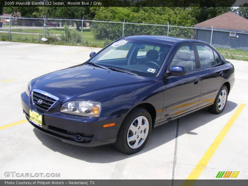 Moonlit Blue / Gray 2005 Hyundai Elantra GLS Sedan