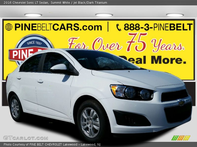 Summit White / Jet Black/Dark Titanium 2016 Chevrolet Sonic LT Sedan