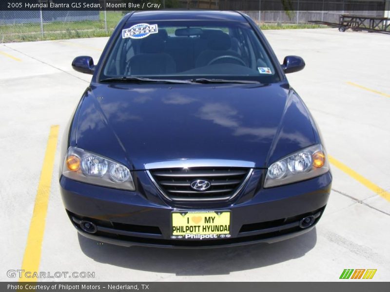Moonlit Blue / Gray 2005 Hyundai Elantra GLS Sedan