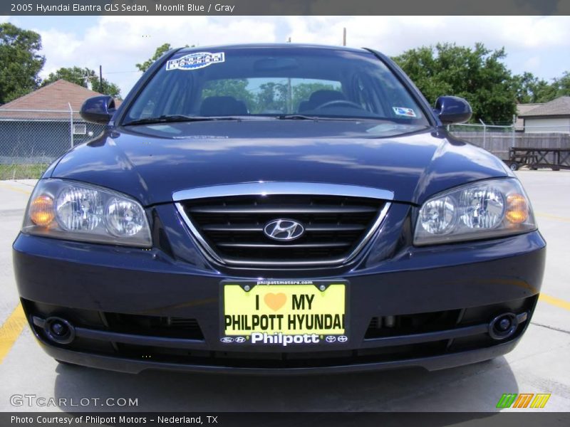 Moonlit Blue / Gray 2005 Hyundai Elantra GLS Sedan