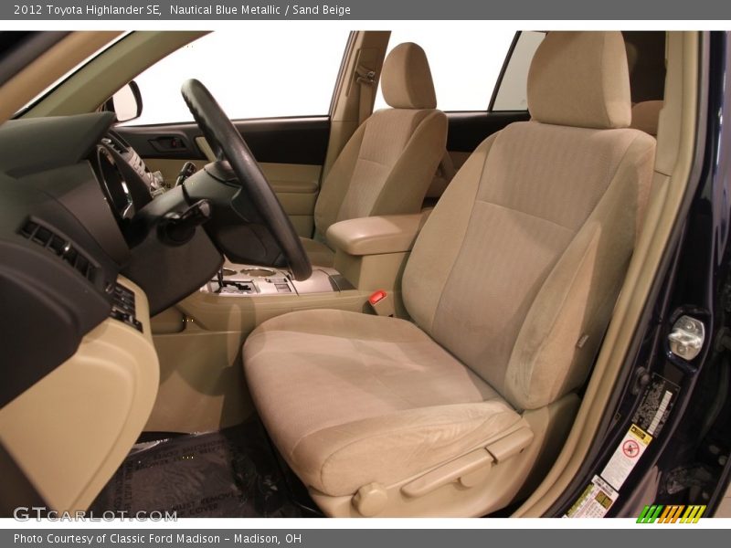 Nautical Blue Metallic / Sand Beige 2012 Toyota Highlander SE