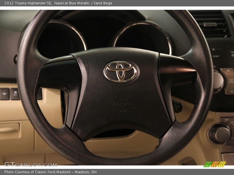 Nautical Blue Metallic / Sand Beige 2012 Toyota Highlander SE