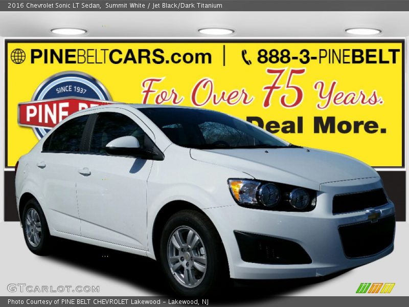 Summit White / Jet Black/Dark Titanium 2016 Chevrolet Sonic LT Sedan