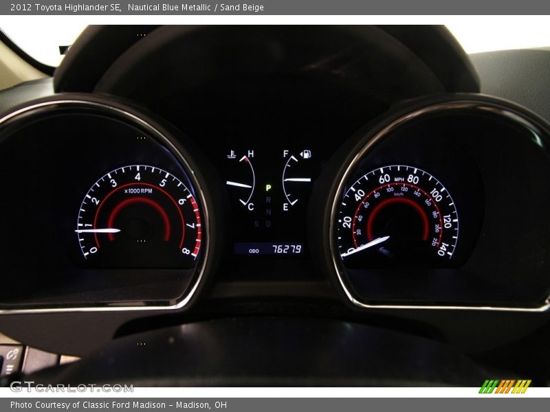 Nautical Blue Metallic / Sand Beige 2012 Toyota Highlander SE