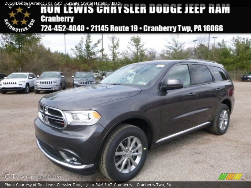 Granite Crystal Metallic / Black 2016 Dodge Durango SXT AWD