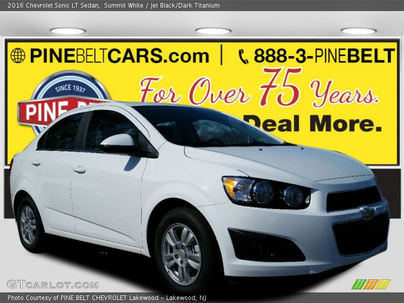 Summit White / Jet Black/Dark Titanium 2016 Chevrolet Sonic LT Sedan