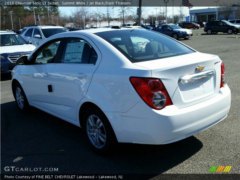 Summit White / Jet Black/Dark Titanium 2016 Chevrolet Sonic LT Sedan