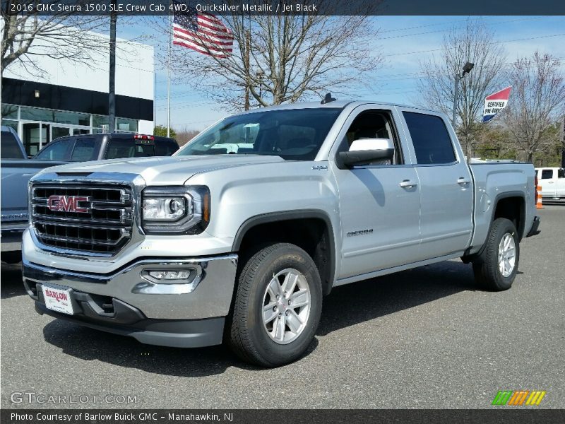 Quicksilver Metallic / Jet Black 2016 GMC Sierra 1500 SLE Crew Cab 4WD