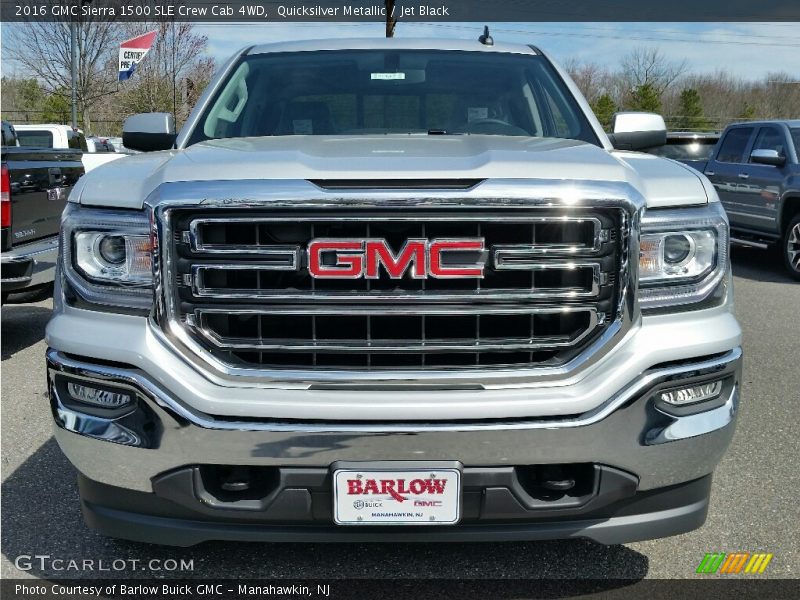 Quicksilver Metallic / Jet Black 2016 GMC Sierra 1500 SLE Crew Cab 4WD