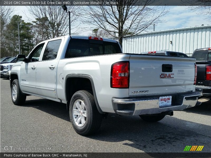 Quicksilver Metallic / Jet Black 2016 GMC Sierra 1500 SLE Crew Cab 4WD