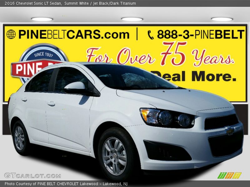 Summit White / Jet Black/Dark Titanium 2016 Chevrolet Sonic LT Sedan