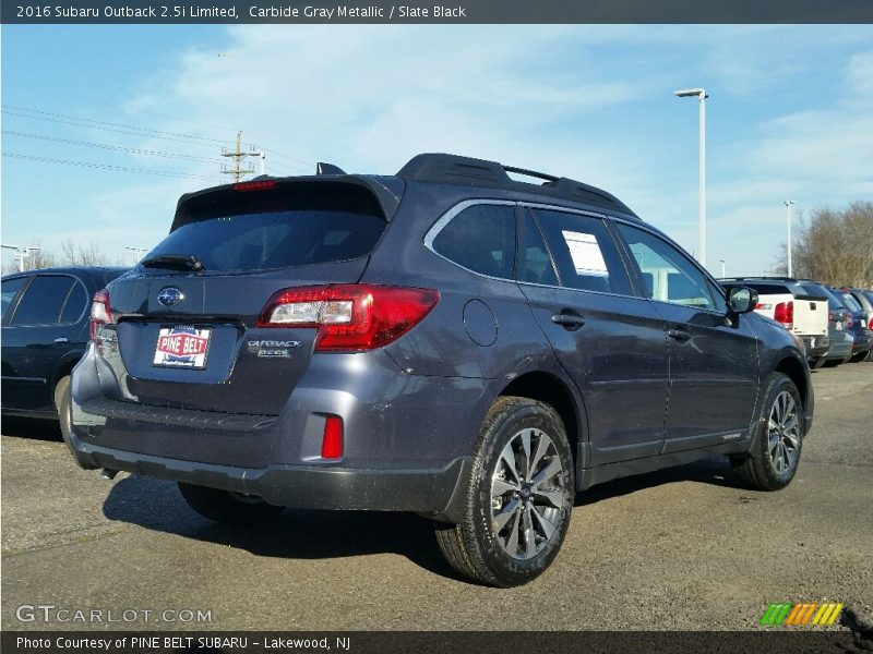 Carbide Gray Metallic / Slate Black 2016 Subaru Outback 2.5i Limited
