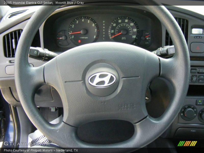 Moonlit Blue / Gray 2005 Hyundai Elantra GLS Sedan
