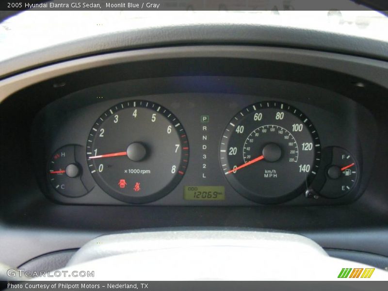 Moonlit Blue / Gray 2005 Hyundai Elantra GLS Sedan