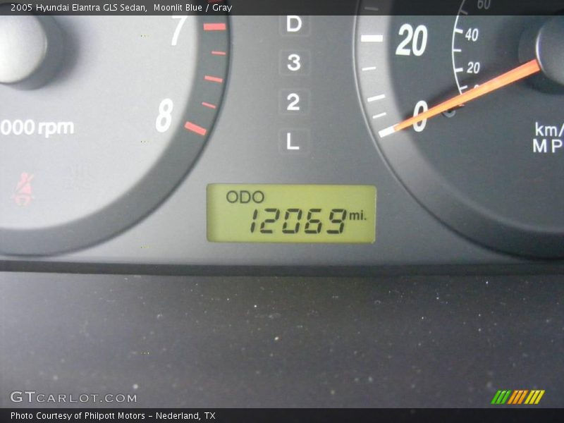 Moonlit Blue / Gray 2005 Hyundai Elantra GLS Sedan