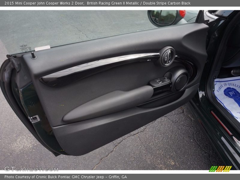 British Racing Green II Metallic / Double Stripe Carbon Black 2015 Mini Cooper John Cooper Works 2 Door