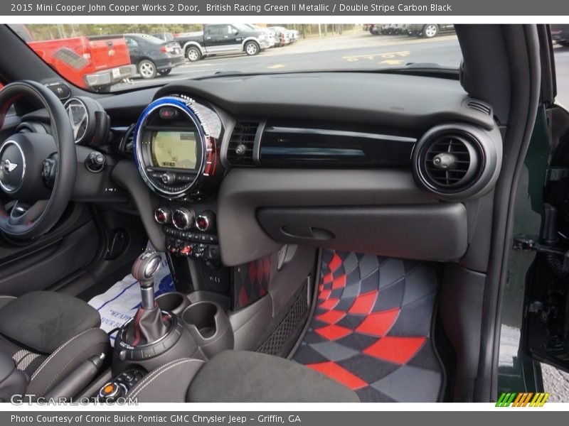 British Racing Green II Metallic / Double Stripe Carbon Black 2015 Mini Cooper John Cooper Works 2 Door