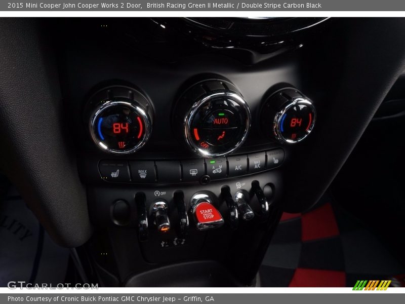 British Racing Green II Metallic / Double Stripe Carbon Black 2015 Mini Cooper John Cooper Works 2 Door