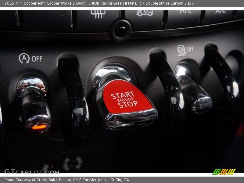 British Racing Green II Metallic / Double Stripe Carbon Black 2015 Mini Cooper John Cooper Works 2 Door