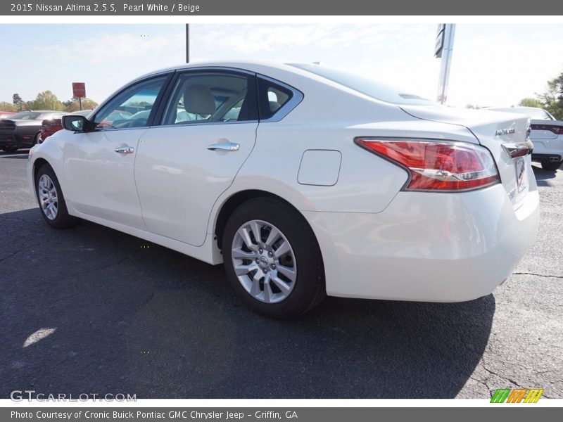 Pearl White / Beige 2015 Nissan Altima 2.5 S